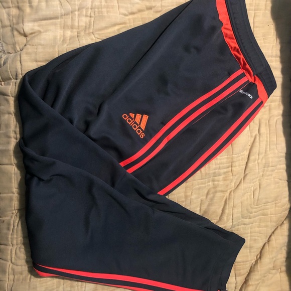 Adidas black and red stripes joggers pants - Picture 1 of 2